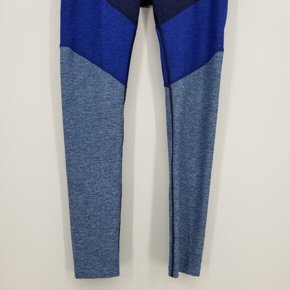 Outdoor Voices Springs 7/8 Color Block Leggings S Tri Tone Color Blue Mid Rise - Picture 7 of 9